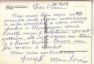 BF22118 menton le casino  france  front/back image