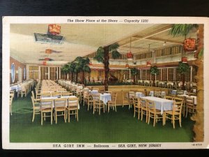 Vintage Postcard 1941 (posted 1945) Sea Girt Inn Ballroom New Jersey