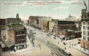 Washington DC District of Columbia Pennsylvania Ave c1900-20'S Vintage Postcard