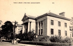 Hyde Park, Massachusetts - A view of the Public Library - c1910