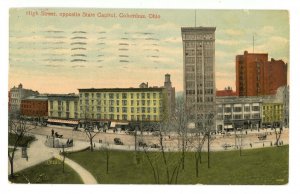 OH - Columbus. High Street Opposite State Capitol ca 1912