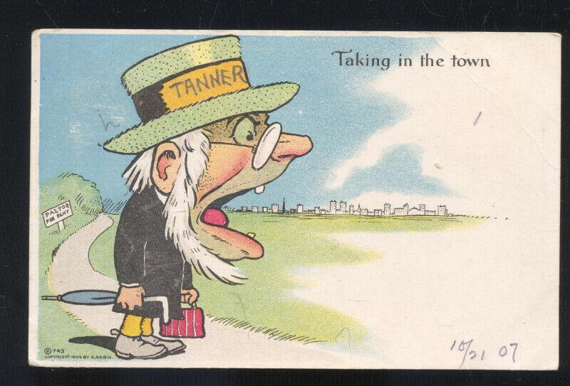 HOBO BUM DRIFTER VINTAGE POSTCARD CALLAWAY NEBRASKA BUCKLEY 1907 NEBR.