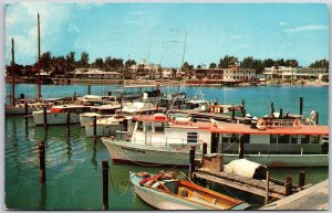 1957 Clearwater Florida Marina Hundred Of Boats Found Here Posted Postcard