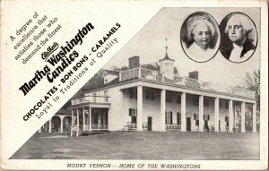 Advertising Elie Sheets Martha Washington Candies c1948 Vintage Postcard H51