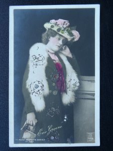 Actress EVIE GREENE - Old RP Glittered Postcard by The Milton Series