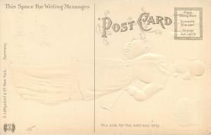 Embossed Chromograph Postcard; SL & Co. State Belle New Jersey Seal & Shield