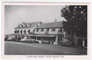 Town Hill Hotel Cars Little Orleans Maryland postcard