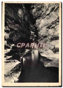 Padirac chasm Old Postcard The flat river