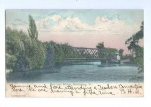 LP52   Vermont,  vintage postcard, Railroad Bridge, 