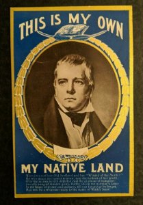 Mint Vintage Walter Scott This is My Own My Native Land Ireland Pop Out Postcard