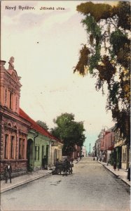 Czech Republic Novy Bydzov, Nový Bydžov Jicinska Ulice Vintage Postcard C138