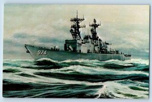 Yorktown Virginia VA Postcard USS Comte De Grasse DD-974 c1960 Vintage Antique