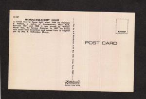 TX Nichols Rice Cherry House Sam Houston Park Texas Postcard