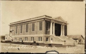 Weslaco TX Methodist Church c1920s-30s Real Photo Postcard