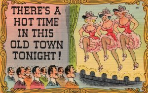 11103 There's a Hot Time in this Old Town Tonight!  Comic Postcard