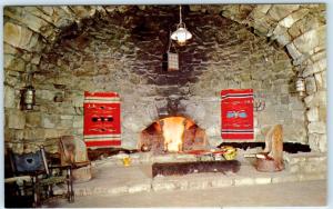 GRAND CANYON NATIONAL PARK, AZ  Fireplace at Hermit's Rest  Fred Harvey Postcard