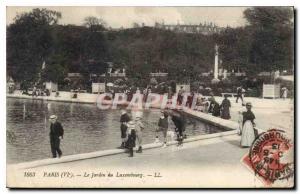 Postcard Old Paris VI Luxembourg Gardens