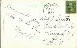Lake Lenape Delaware Water Gap PA. Postcard Divided Back 1c Stamp Antique WOB 