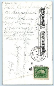 1913 MS Flag Waving Mount Washington Maryland MD Antique Posted Postcard