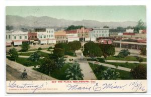 The Plaza Healdsburg California 1906 postcard