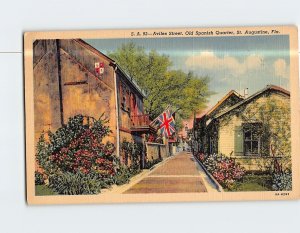 Postcard Aviles Street Old Spanish Quarter St. Augustine Florida USA