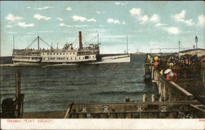 Oak Bluffs Martha's Vineyard Steamer Boat Gay Head & Pier c1905 UDB Postcard