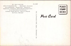 Postcard Jo Dan Motel Shreveport Louisiana LA