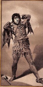 1880's Victorian Card Frederick Paulding As Bertuccio The Fool's Revenge &O