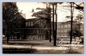 J97/ Allegan Michigan RPPC Postcard c1930s Junior and High Schools  407