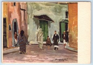 TRIPOLI Libya artist signed Massimo Quaglino 4x6 Postcard