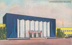 1933 Chicago Expo Administration Building, Flags, Postcard  American Colortype