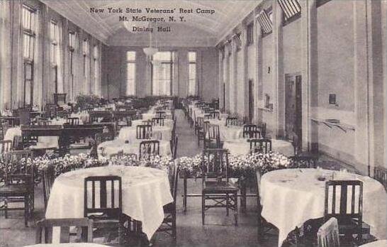 New York Mount Mcgregor New York State Veterans Rest Camp Dining Hall Albertype