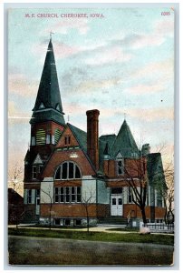 Cherokee Iowa IA Postcard  Methodist Episcopal Church Exterior c1910's Antique