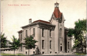 Postcard Public School in Milford, Indiana~536