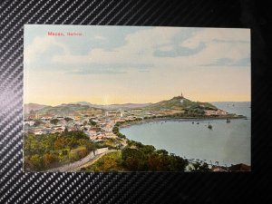 Mint China PPC Postcard Macau Macao Harbor Ships Town