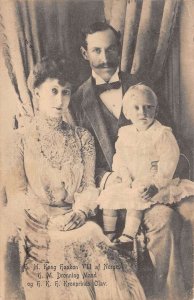 King Haakon VII Norway and Family Royalty Vintage Postcard AA83454