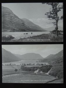 Cumbria 2 x BUTTERMERE LAKE - Old Postcard by H. Mayson