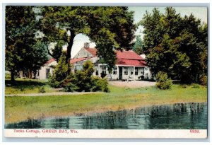 Green Bay Wisconsin Postcard Tanks Cottage Exterior View c1910 Vintage Antique