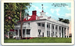 Postcard - Mt. Vernon Mansion, The Home of Washington - Mount Vernon, Virginia