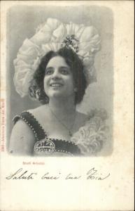 Beautiful Woman Italian Issued - Lace Hair Piece c1900 Postcard