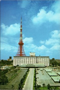 Postcard Japan Tokyo Prince Hotel with Tokyo tower