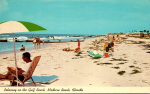 Florida St Petersburg Madeira Beach Relaxing On The Gulf Beach 1968