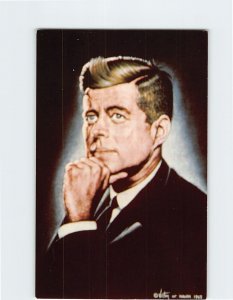 Postcard A Memorial Portrait of John F. Kennedy by Victor of Hawaii