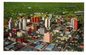 Postcard AERIAL VIEW SCENE Houston Texas TX AR6739