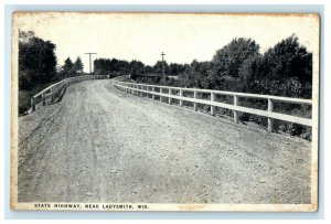 c1940s State Highway Near Ladysmith Wisconsin WI Vintage Postcard