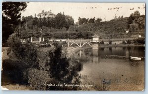 Whanganui Manawatū-Whanganui New Zealand Postcard Virginia Lake c1910 RPPC Photo