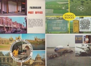 Postman Royal Mail Cambridge Plane Fovant Badges Farnham Post Office 4 Postcard