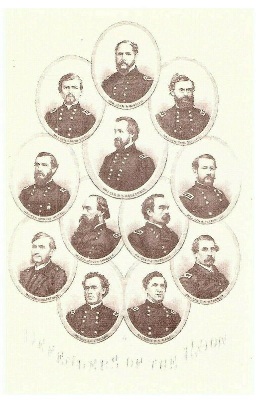 Lot of 12 Civil War Postcard Union Generals Navy Blue Lincoln & More Rare-