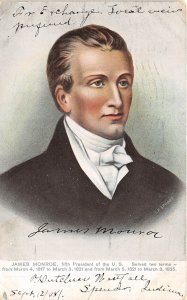 JAMES MONROE 5th President of United States 1908 Postcard by Tucks