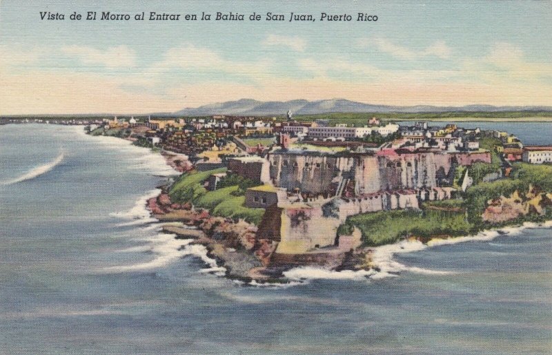 Puerto Rico San Juan Morro Castle Curteich sk4393